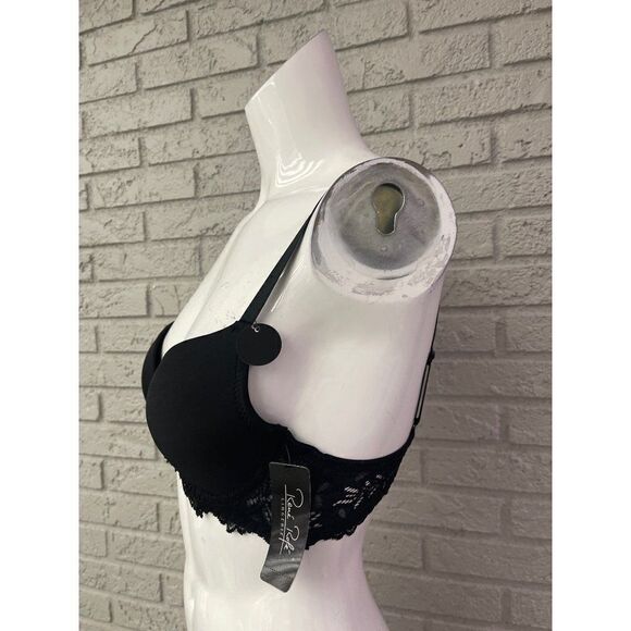 Rene Rofe Lingerie Black Push-Up Bra Size 34C NWT - Picture 3 of 9